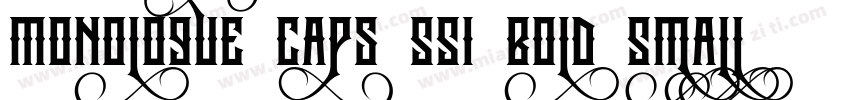 Monologue Caps SSi Bold Small Caps字体转换